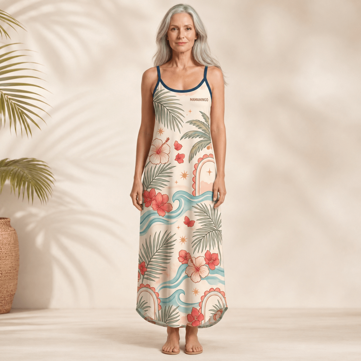 Personalized Flamingo Maxi Dress | Tropical Beach Dress for Women | Custom Vacation Gift - FlamingoAholic