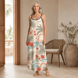Personalized Flamingo Maxi Dress | Tropical Beach Dress for Women | Custom Vacation Gift - FlamingoAholic