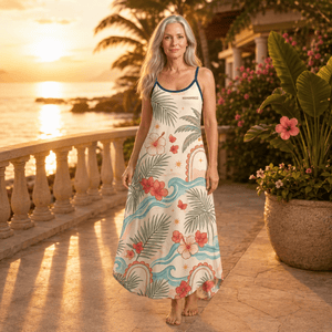 Personalized Flamingo Maxi Dress | Tropical Beach Dress for Women | Custom Vacation Gift - FlamingoAholic