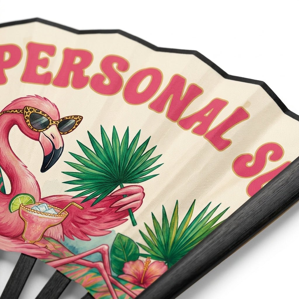 Personalized Flamingo "Personal Summer" Custom Foldable Hand Fan - FlamingoAholic