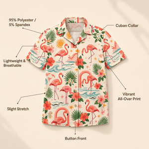 Personalized Flamingo Social Club Hawaiian Shirt for Women | Custom Flamingo Lover Beach Shirt | Palm Beach Coastal Gift - FlamingoAholic