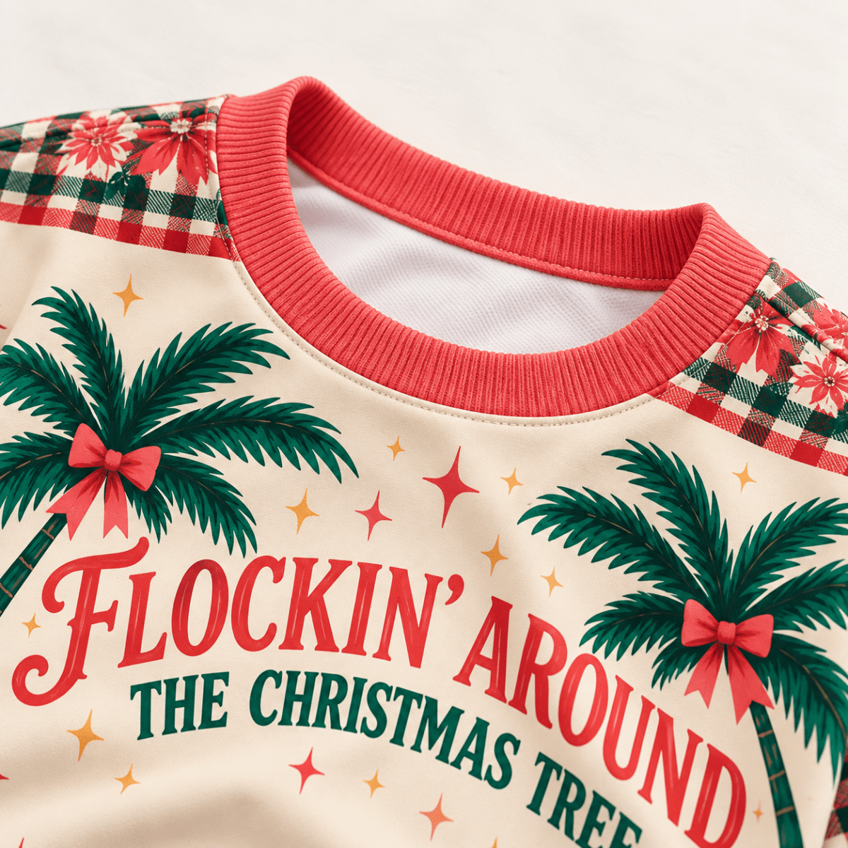 Personalized Flockin’ Around The Christmas Tree Flamingo Sweater & Hoodie - FlamingoAholic