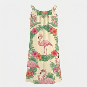 Personalized Flocking Fabulous Since 1976 Flamingo Tropical Summer Dress - FlamingoAholic