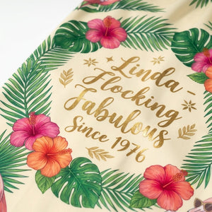 Personalized Flocking Fabulous Since 1976 Flamingo Tropical Summer Dress - FlamingoAholic