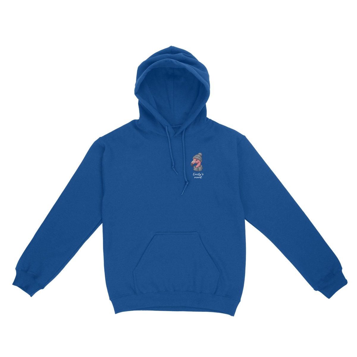 Personalized Funny January Flamingo Hoodie - Fran's Cozy Winter Mood Sweatshirt - FlamingoAholic