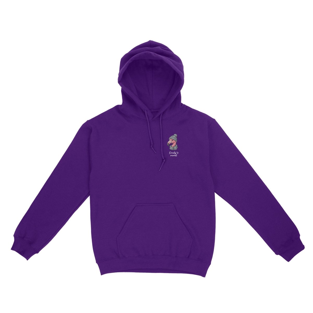 Personalized Funny January Flamingo Hoodie - Fran's Cozy Winter Mood Sweatshirt - FlamingoAholic