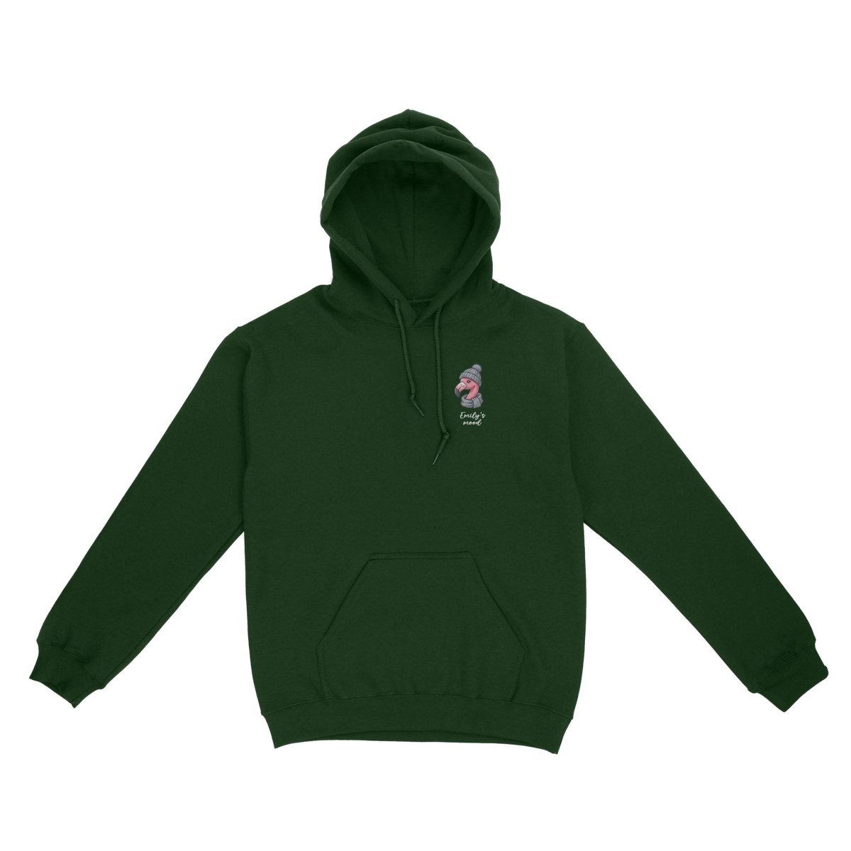 Personalized Funny January Flamingo Hoodie - Fran's Cozy Winter Mood Sweatshirt - FlamingoAholic