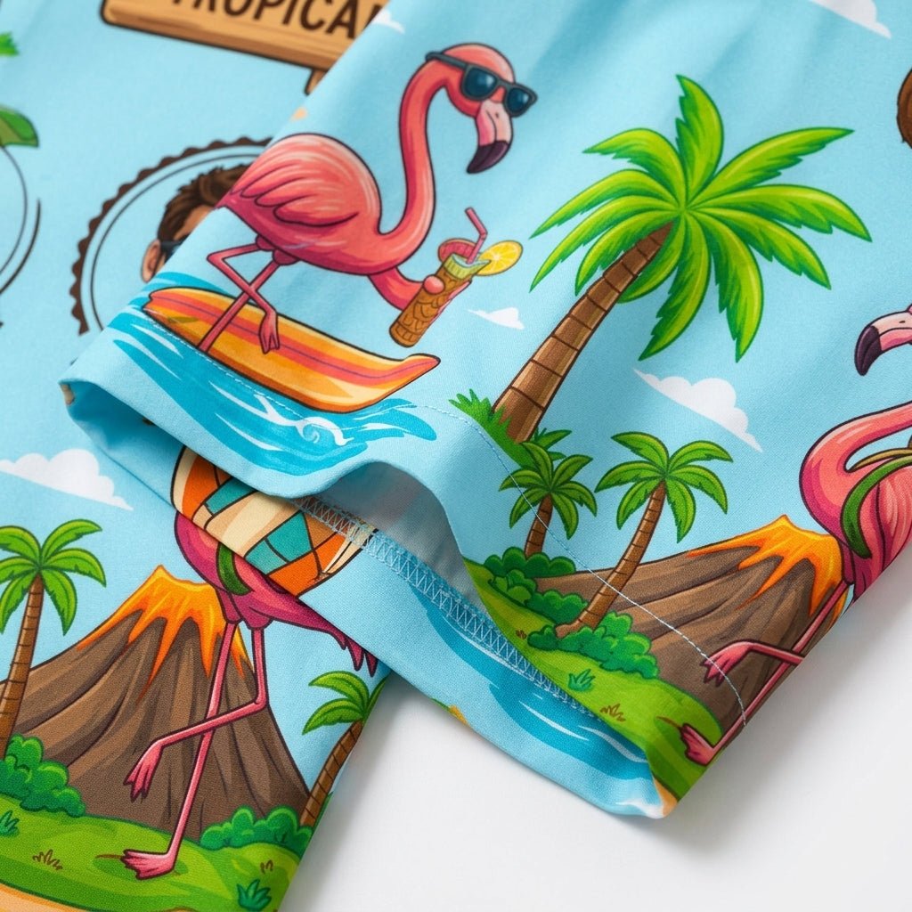 Personalized "Husband Life" Flamingo Tropical Vacation Hawaiian Shirt - FlamingoAholic