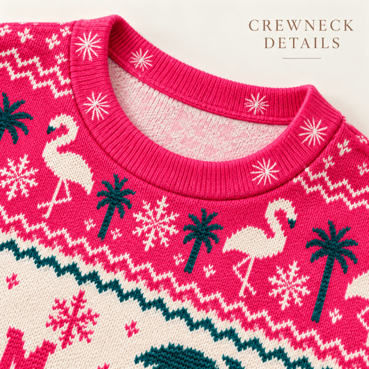 Personalized I Am Dreaming Of A Pink Christmas Flamingo Knitted Sweater & Cardigan - FlamingoAholic