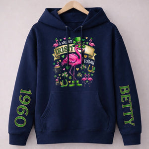 Personalized Leprechaun Flamingo St. Patrick's Day Sweatshirt - Custom Year & Name 'A Wee Bit Irish' Tee - FlamingoAholic