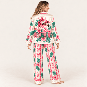 Personalized Mamamingo Flamingo Pajama Set for Women - FlamingoAholic
