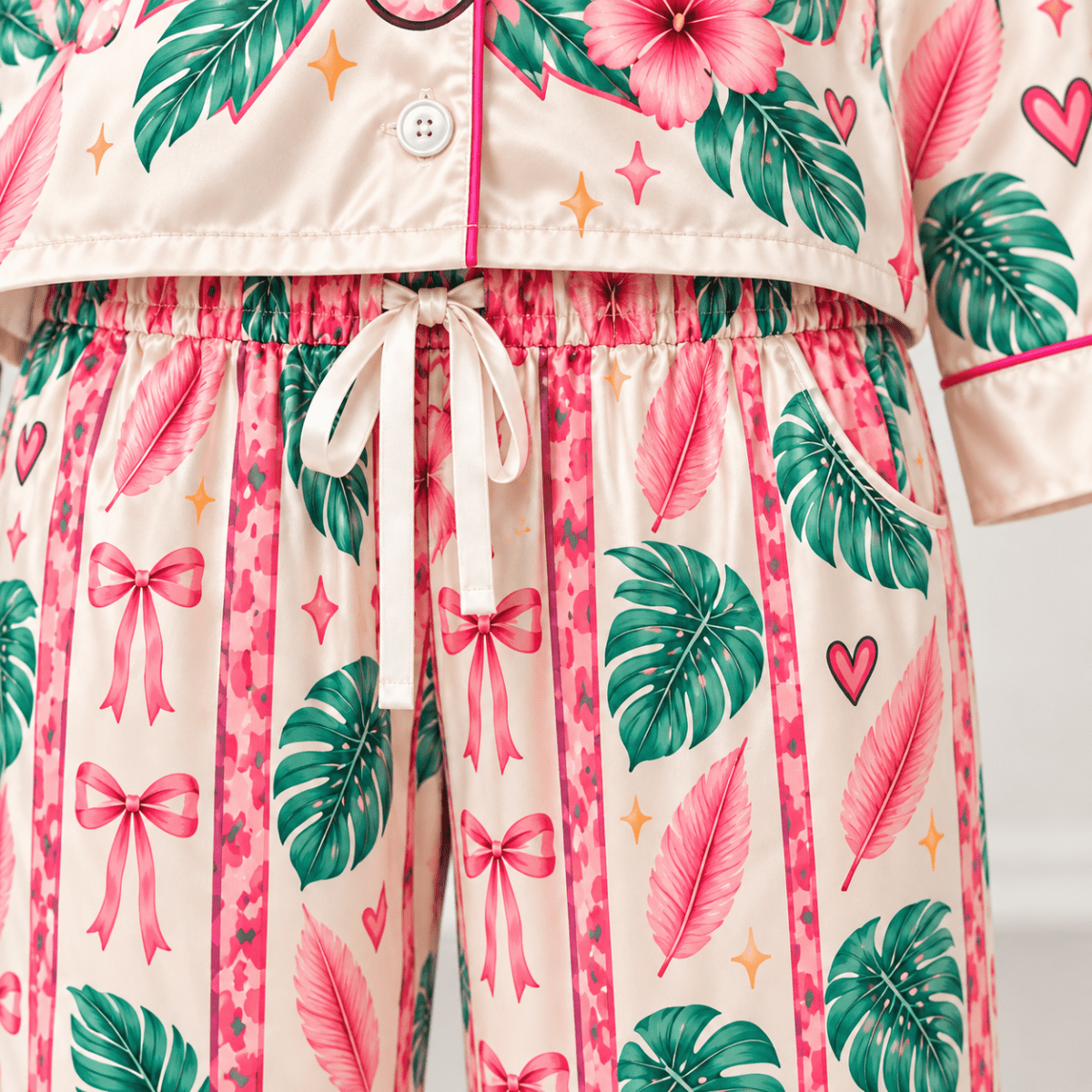 Personalized Mamamingo Flamingo Pajama Set for Women - FlamingoAholic