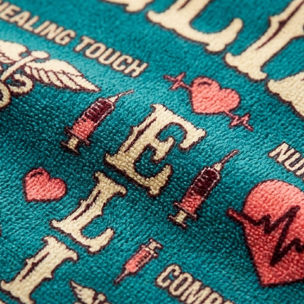 Personalized Nurse Beach Towel - Custom Name "Skilled. Dedicated. Indispensable." - FlamingoAholic