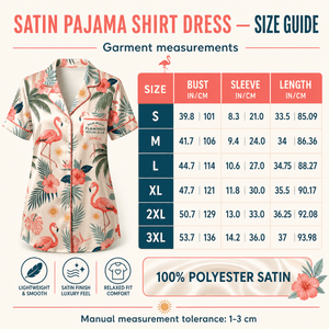 Personalized Palm Beach Flamingo Satin Pajama Shirt Dress | Custom Women's Luxury Sleep Shirt | Coastal Sleepwear Gift - FlamingoAholic