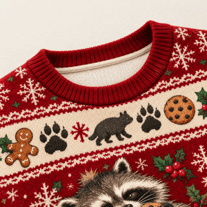 Personalized Raccoon Christmas Knitted Sweater & Cardigan – Cookie Lover - FlamingoAholic