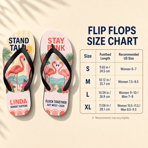 Personalized Stand Tall Stay Pink Flamingo Flip Flops | Custom Women's Beach Sandals | Inspirational Tropical Gift - FlamingoAholic