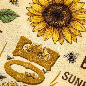 Personalized Sunflower Beach Towel - Custom Name "Bright. Golden. Cheerful." - FlamingoAholic