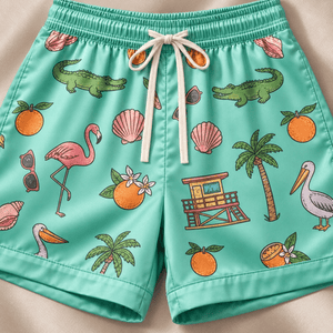 Personalized Sunshine State of Mind Florida Satin Pajama Set for Women - FlamingoAholic