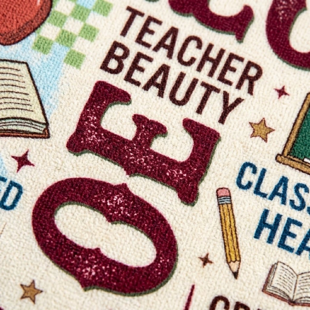 Personalized Teacher Beach Towel - Custom Name "Patient. Dedicated. Beloved." - FlamingoAholic