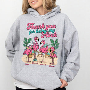 Personalized "Thank You For Being My Flock" T-Shirt - Custom Name Flamingo Friendship Gift - FlamingoAholic
