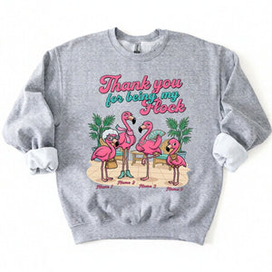 Personalized "Thank You For Being My Flock" T-Shirt - Custom Name Flamingo Friendship Gift - FlamingoAholic