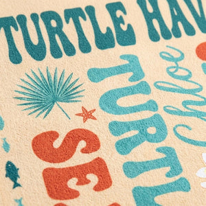 Personalized Turtle Haven Beach Towel - Custom Name "Turtle Time" Summer Gift - FlamingoAholic