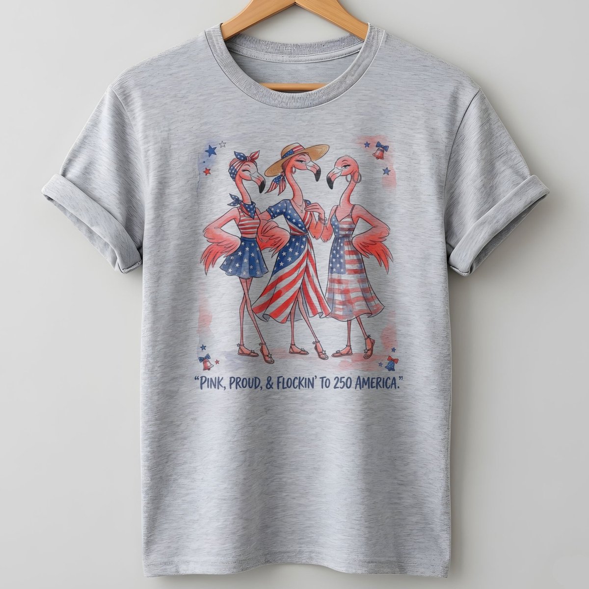 Pink, Proud, & Flockin' to 250 America Besties Shirt - FlamingoAholic