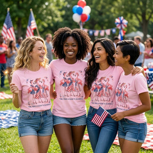 Pink, Proud, & Flockin' to 250 America Besties Shirt - FlamingoAholic