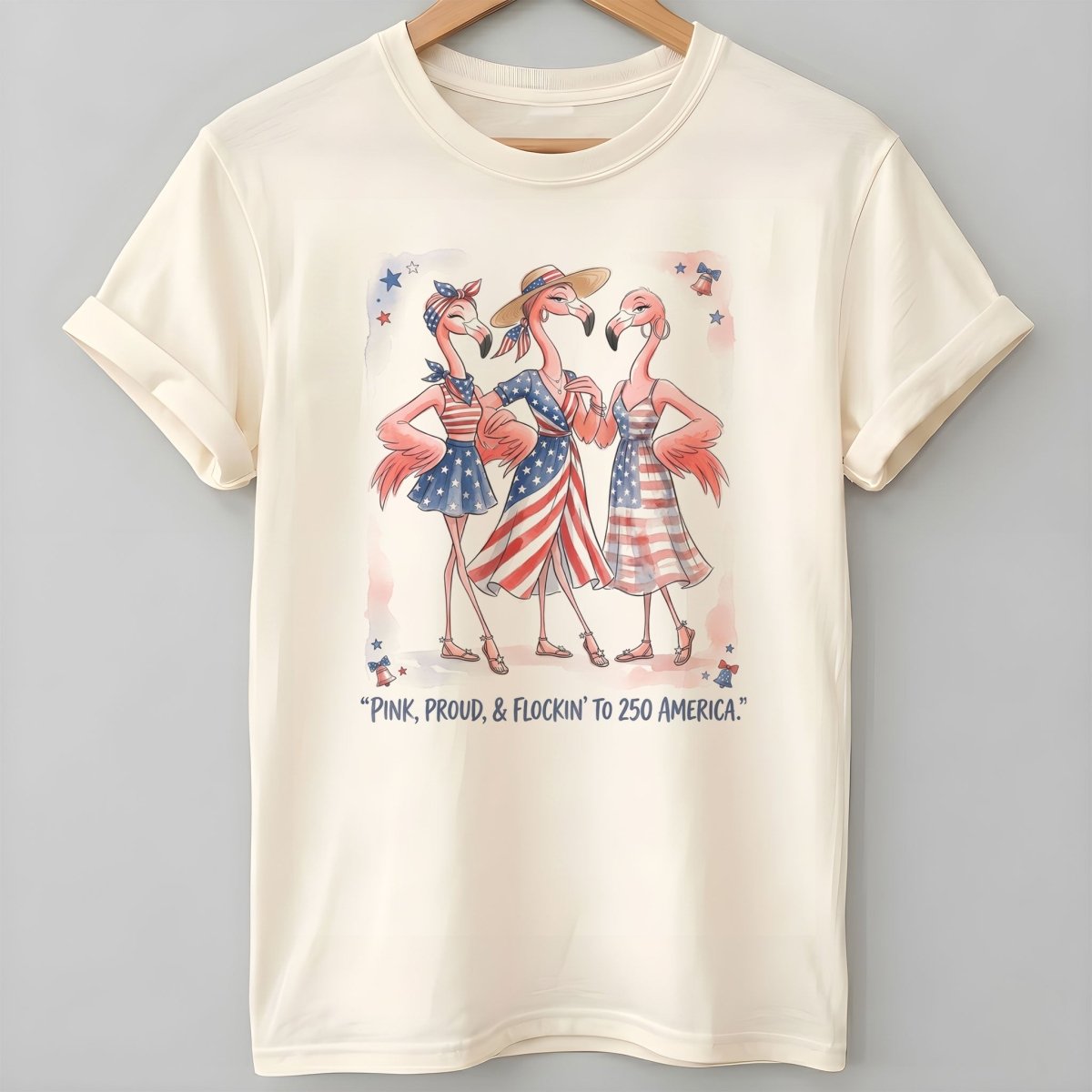 Pink, Proud, & Flockin' to 250 America Besties Shirt - FlamingoAholic