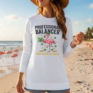 Professional Balancer Even After Beer Flamingo St. Patrick's Day T-Shirt - Funny Irish Pub Crawl Tee - FlamingoAholic