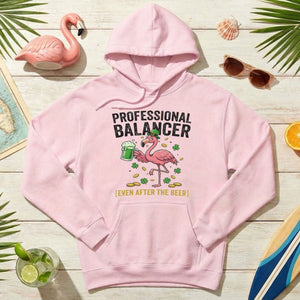 Professional Balancer Even After Beer Flamingo St. Patrick's Day T-Shirt - Funny Irish Pub Crawl Tee - FlamingoAholic