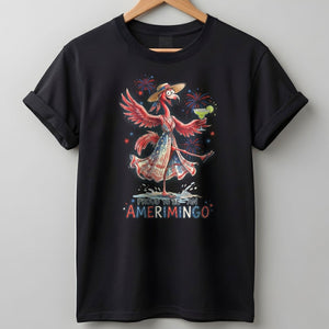 Proud to be an Amerimingo Party Flamingo July 4th Shirt - FlamingoAholic