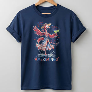 Proud to be an Amerimingo Party Flamingo July 4th Shirt - FlamingoAholic