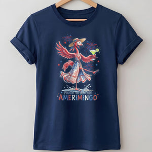 Proud to be an Amerimingo Party Flamingo July 4th Shirt - FlamingoAholic