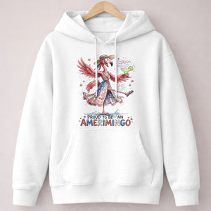 Proud to be an Amerimingo Party Flamingo July 4th Shirt - FlamingoAholic