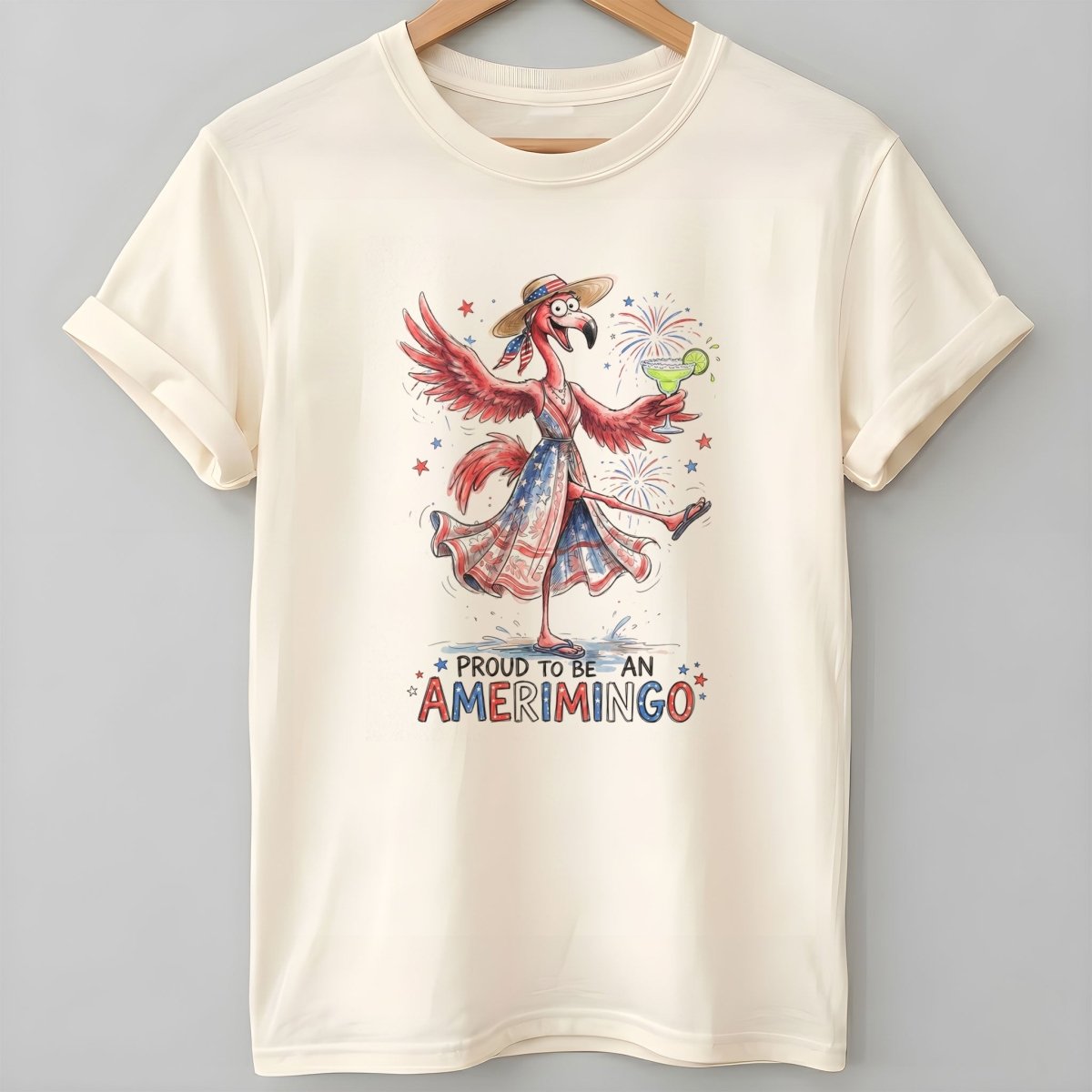 Proud to be an Amerimingo Party Flamingo July 4th Shirt - FlamingoAholic
