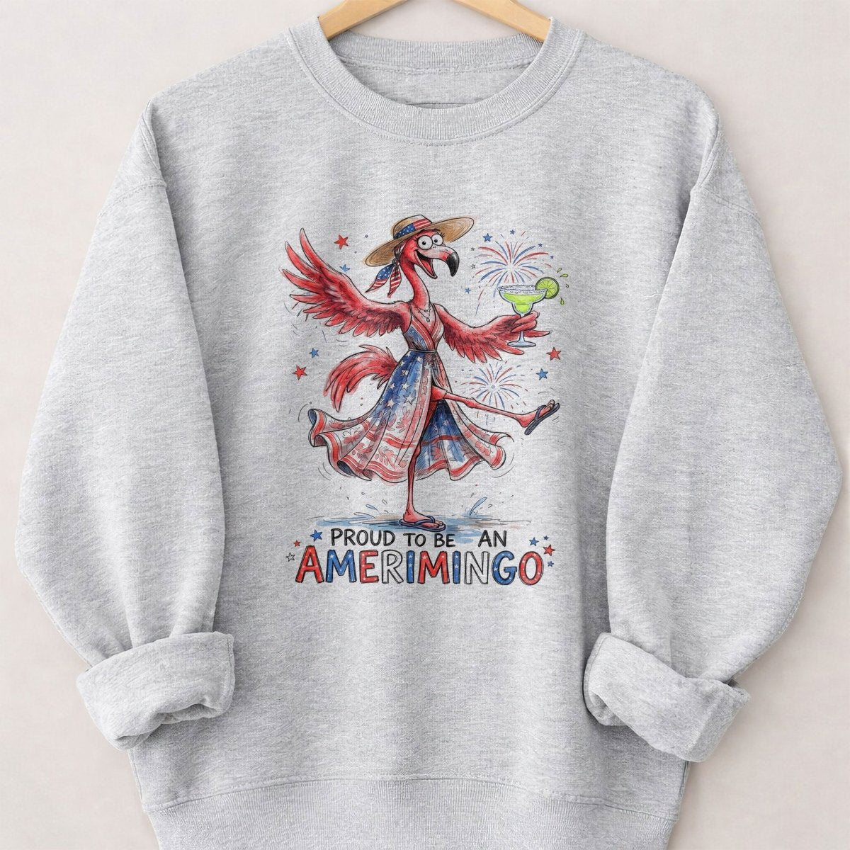 Proud to be an Amerimingo Party Flamingo July 4th Shirt - FlamingoAholic