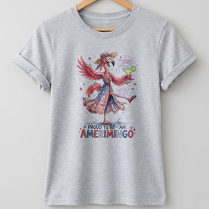 Proud to be an Amerimingo Party Flamingo July 4th Shirt - FlamingoAholic