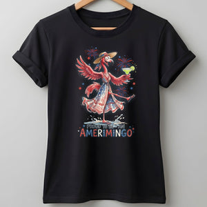 Proud to be an Amerimingo Party Flamingo July 4th Shirt - FlamingoAholic