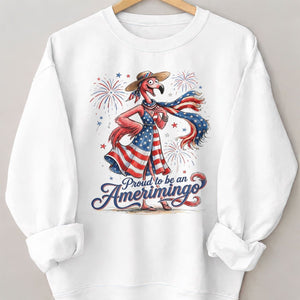 Proud to be an Amerimingo Patriotic Flamingo July 4th Shirt - FlamingoAholic