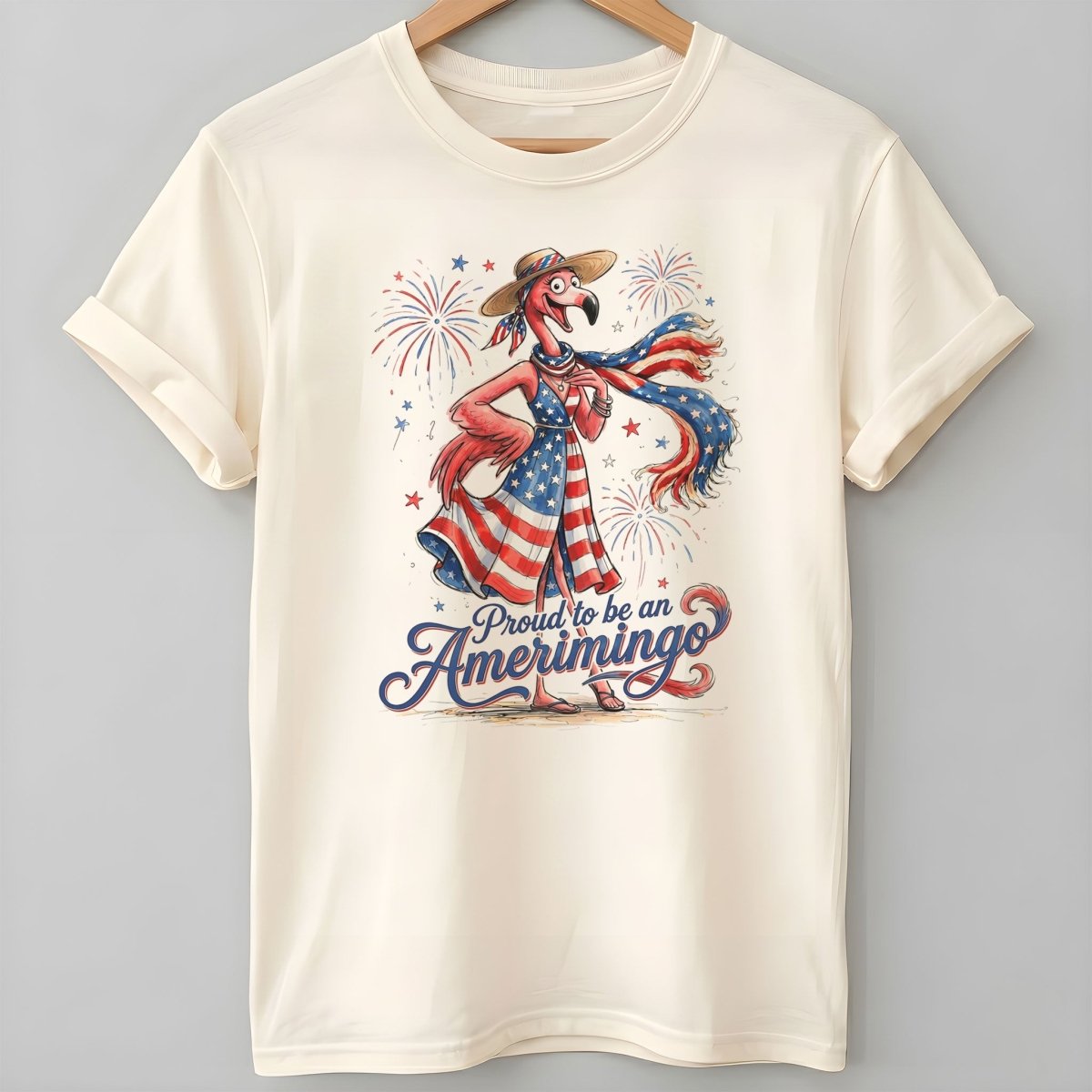 Proud to be an Amerimingo Patriotic Flamingo July 4th Shirt - FlamingoAholic