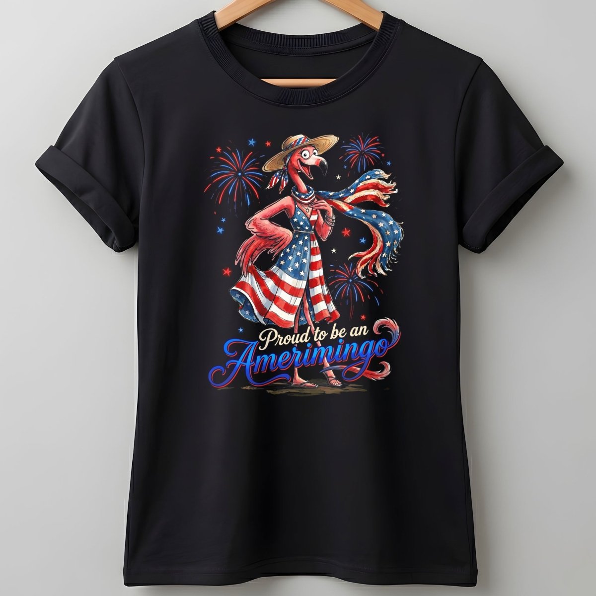 Proud to be an Amerimingo Patriotic Flamingo July 4th Shirt - FlamingoAholic