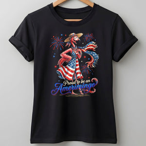 Proud to be an Amerimingo Patriotic Flamingo July 4th Shirt - FlamingoAholic