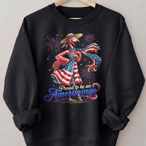 Proud to be an Amerimingo Patriotic Flamingo July 4th Shirt - FlamingoAholic