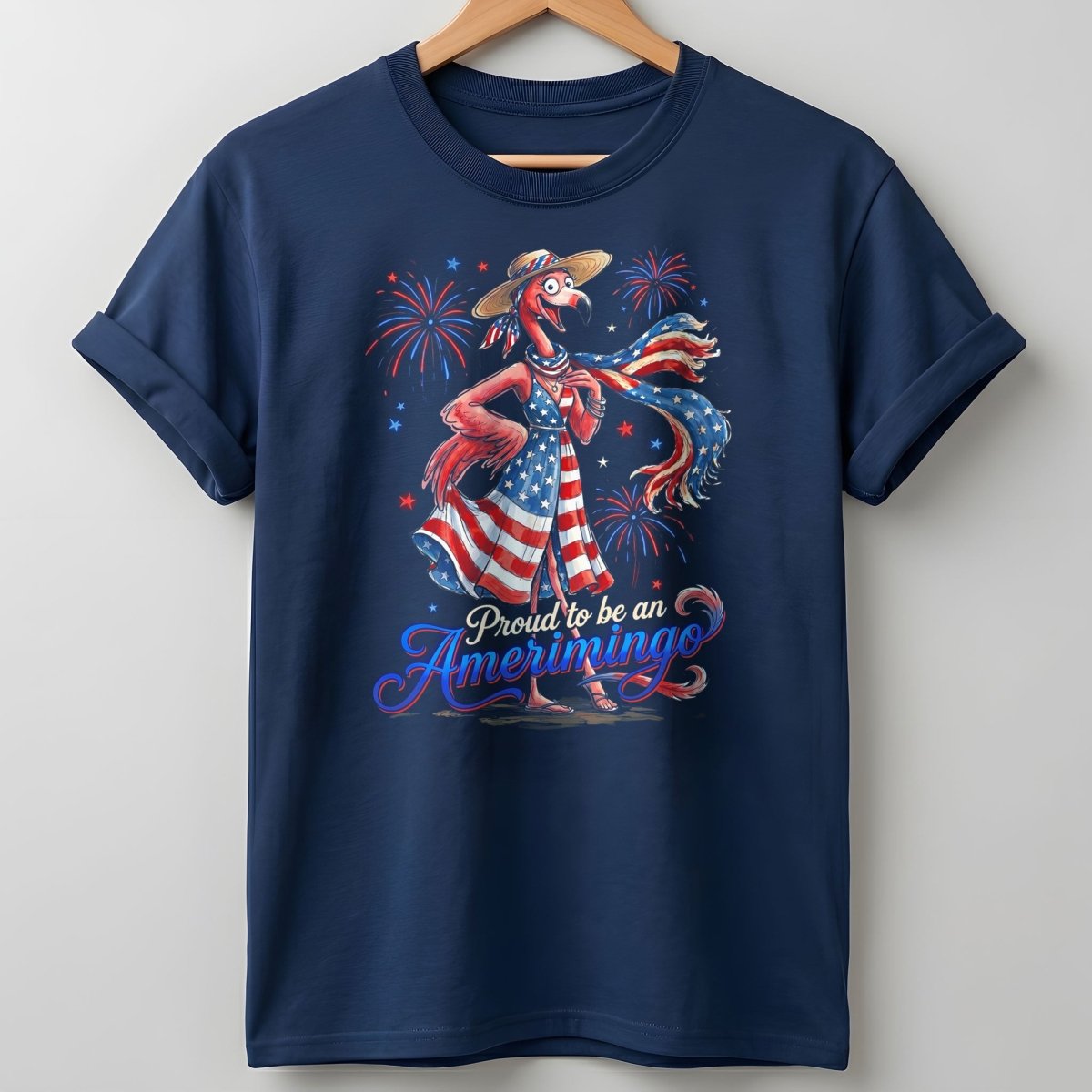 Proud to be an Amerimingo Patriotic Flamingo July 4th Shirt - FlamingoAholic