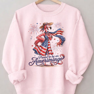 Proud to be an Amerimingo Patriotic Flamingo July 4th Shirt - FlamingoAholic