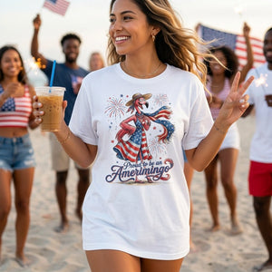 Proud to be an Amerimingo Patriotic Flamingo July 4th Shirt - FlamingoAholic