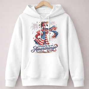 Proud to be an Amerimingo Patriotic Flamingo July 4th Shirt - FlamingoAholic