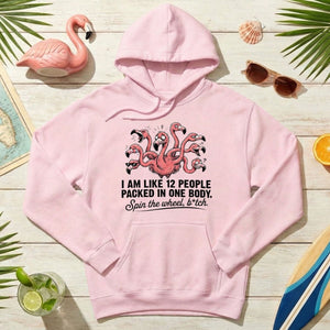Quirky 12 - in - 1 Personality Flamingo T-Shirt - Sarcastic Quote Tee for Women - FlamingoAholic