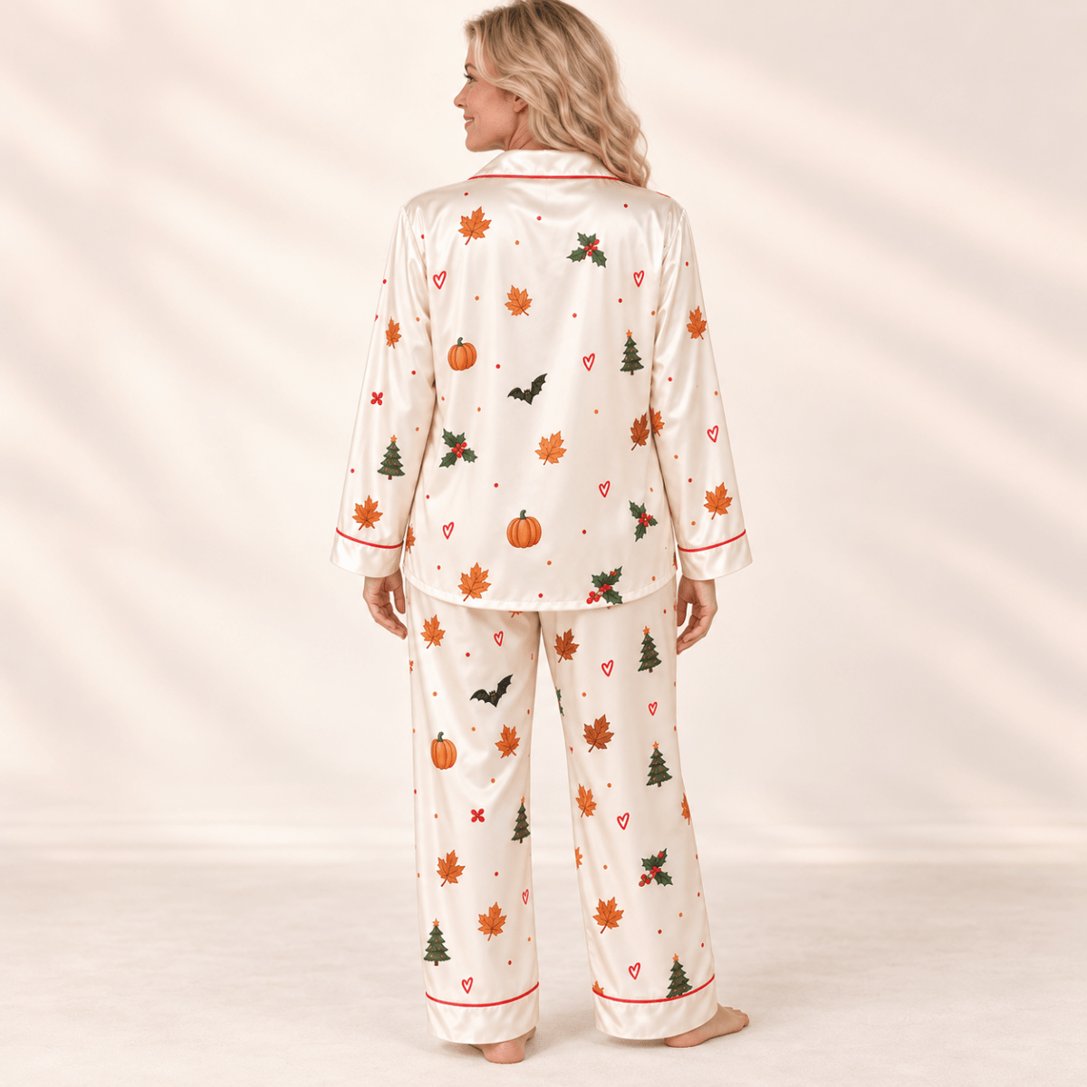 Ready for the BER Months Flamingo Satin Pajama Set for Women - FlamingoAholic